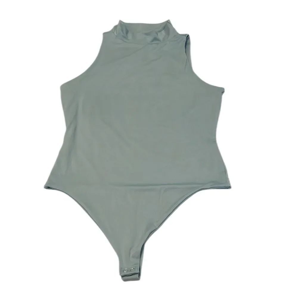 NWT Madden NYC size medium Blue Sleeveless Snap Crotch Bodysuit
